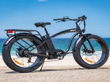 VALK Electric Fat Tyre Cruiser Bike, eBike with Throttle, Matte Black V219-BIKEMBVAF5KA