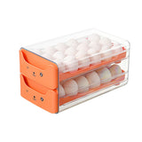 Double Layer Egg Drawer Transparent Lengthen Independent Slot Egg Holder Egg Storage Container for V1294-YM0703-3118230118311