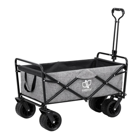 Gardeon Garden Cart with Cargo Net Grey GCT-FABRIC-NET-120KG-GY