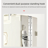 20 Inch Front Opening Carry On Luggage, Aluminium Frame Hard Shell Suitcase with Spinner Wheels, TSA V1265-YY-276