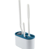4 Pieces Toilet Bowl Brush Set Punch Free Wall Mounted Toilet Brush Holder with 3 Brush for Bathroom V1294-YM0703-3117230080911
