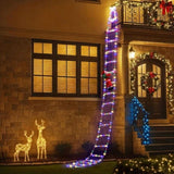 Jingle Jollys 3.5M Christmas Lights 300 LED Ladder Light with Santa Claus Decor XMAS-MOT-D-LADDER-MC