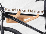 Bike Wall Mount - Indoor Bicycle Rack Bamboo Bike Rack Storage with Removeable Shelf Bicycle V1192-AZ-W-10255