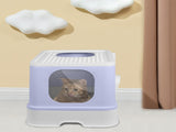 PaWz Cat Litter Box Fully Enclosed Toilet Purple PT1016-PR