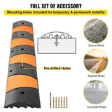 Rubber Speed Bump, 1 Pack 2 Channel Speed Bump Hump, 72.8" Long Modular Speed Bump Rated 22000 LBS V952-YCZDLCG721PCSMUYHV0