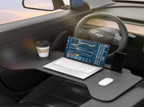 Carbon Fiber Textured Car Desk, Multipurpose Portable Food Tray Dining Table for Dining and Working V1366-AZ2-W-05640