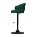 Artiss 2x Bar Stools Gas Lift Velvet Green BA-K-9968-GNX2