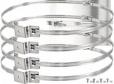 4 Pack Sign Mounting Brackets for Larger Poles, 4" to 15" Adjustable Expansion Tank Bracket, Metal V1259-DP01-A-991