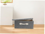 Clothes Storage Organizer Gray Storage Box Finishing Basket Cloth Quilt Desktop Container V1192-AZ-W-11125