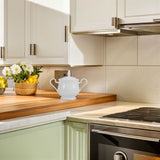 Ceramic Sugar Bowl with Lid, Stylish Kitchen and Dining Accessory, Easy to Clean, Ideal for Home, V1369-AZ3-W-12988