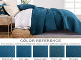 Teal Blue Wave Dream Bedspread Coverlet 3 Piece Set V745-AC080746Q13U