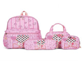Light pink KT 4-Piece Large Capacity School Backpack Set for Primary Students Years 3-6 Durable V888-ELOSUNG43313