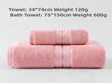 Pink Luxury Cotton Towel Set - Quick Dry, Extra Thick & Absorbent, Perfect for V888-ELOSUNG17420