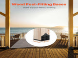 8x8 Post Base 2 Pcs, Inner Size 7.9x7.5 inch / 200x190 mm Post Brackets, Heavy Duty Carbon Steel V952-BBLZDZTG1PCSPAADQ001V0