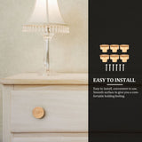 6Sets Handmade Rattan Drawer Knobs for Dressers with Easy Install and Bohemian Look V1370-AZ4-14543