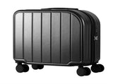 Black Compact 18-Inch Carry-On Suitcase Lightweight ABS Hardside Spinner Luggage V888-ELOSUNG23818