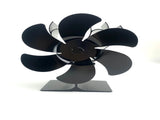 6 Blades Wood Stove Fan, Flame Model Silent Motors Heat Powered Fireplace Fan, for Gas, Pellet, V1370-AZ4-05926