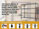 Modular Wire Storage 120x60cm Steel Shelving Chrome With Wheels For Garage Warehouse Or Kitchen V63-841341