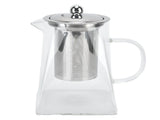 Transparent Glass Teapot with Removable 304 Stainless Steel Filter Tea Kettle for Home Office950ml V1294-YM0901-3118210159614