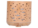 Aroma Diffuser 300ml Colorful LED Light Remote Control 35db Mute Hollow Wood Grain Appearance V1294-YM0901-3113210107811