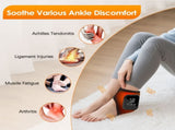 2-Pack Grey Wireless Rechargeable Heated Ankle Massager - 3 Heat Levels & 3 Vibrating Intensities V888-ELOSUNG49731