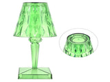 LED Crystal Table Lamp Transparent Prism Dimmable Desk Lamp USB Charging Indoor LightingGreen V1294-YM0901-3119210122314