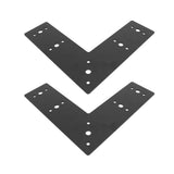 L Shape Flat Bracket Black Powder Coated Carbon Steel Right Angle Flat Mending Plate Corner Bracket V1294-YM0901-3114240021111