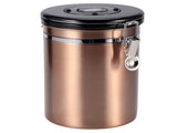 Stainless Steel Sealed Tank MoistureProof Coffee Bean Tea Storage Pot with Air Evacuation Valve V1294-YM0901-3118200183911