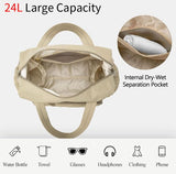 Sports Bag - Waterproof Travel Bag - 24 Liter Carry Bag - Zippered - Lightweight & Durable V1188-ZXY-131-774