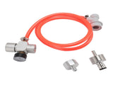 Mini Keg Regulator Automatic Stainless Steel Coffee Soda Keg CO2 Pressure Regulator with 1m Red Hose V1294-YM0901-3118230420911