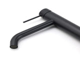 Matt Black Tall Laundry Round Curve Spout Basin Mixer Vanity Sink Faucet Tapware V1233-KRD104BL