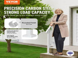 Handrails for Outdoor Steps, 1-2 Step Stair Hand Rail Kit, Transitional Carbon Steel Railings with V952-BPXGMDZLSLZFKGS2YV0