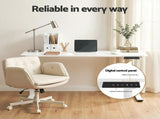 Artiss Criss Cross Chair with Wheels & Adjustable Armrests and Electric Standing Desk 140cm with HASD-ET156E-2018-BG