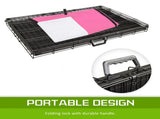 Wire Dog Cage Foldable Crate Kennel 48in with Tray PINK Cover Combo V274-PET-WCCV48-PK