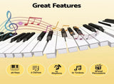 Alpha 49 Key Electronic Keyboard Portable Digital Piano Musical Instrument Black EK-M49-BK