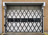 Single Folding Security Gate, 216 x 221 cm Folding Door Gate, Steel Accordion Security Gate, V952-SSFDMDM2X2M000001V0