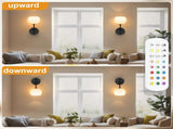 Wall Sconces Set of Two, Wireless Battery Operated Wall Decor Remote, Sconces Wall Lighting V1171-CB-BOM000897