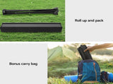 Weisshorn 3pc Camping Table Chair Set Outdoor Folding Aluminium Portable Picnic CAMP-MOON-BKX2-ALUM-40