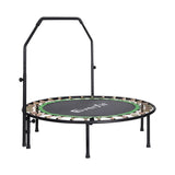 Everfit 48inch Round Fitness Trampoline Rebounder Adjustable Handrail Green TRAMPO-C-MINI48-R-GNBK