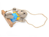 Swing Animal Hanging Teddy Dog Cartoon Garden Decoration Pendant Style Resin Statue CraftsGray V1294-YM0901-3111210157612