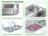 3PCS Stainless Steel Snack Containers with Transparent Lids, 4-Compartment Bento Box, 9.4" x 6.7" x V1369-AZ3-W-08731