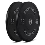 CORTEX 170kg Black Series V2 Rubber Olympic Bumper Plate Set 50mm with SPARTAN205 Barbell V420-CSWP-OBPV2ST-C