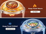 5-Star Chef 9L Chafing Dish Buffet Warmer Food Warmer Catering Server Round CD-9L-CC-SS