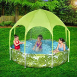 Bestway Kids Pool 244x51cm Steel Frame Swimming Play Pools Canopy 1688L BW-POOL-PLAY-56543