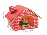 Portable Cat Puppy Home Red Brick Pet Dog House Warm And Cozy Cat Bed Dog Kennel House V1294-YM0717-10146720