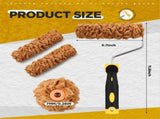 Paint Kit 3 Pcs Texture Sponge Paints 6 Inch Texture Pattern Brush Tool with V1370-AZ4-10018