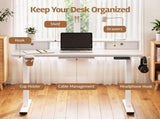 Artiss Electric Standing Desk Height Adjustable Home Office 120cm White HASD-ET156E-SHELF-WH-AB