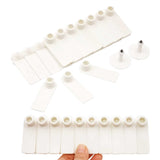 100x Cattle Ear Tags 5x2cm Set - Mini White Blank Pig Goat Livestock Label V238-SUPDZ-40208930537552