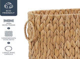 Toilet Paper Storage, Water Hyacinth Toilet Paper Holder for Up to 6 Mega Rolls, Wicker V1258-DP02-F-947