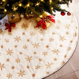 Jingle Jollys Christmas Tree Skirt 90cm Snowflake Ornaments Xmas Decorations XMAS-CARPET-SNOWFLAKE-90